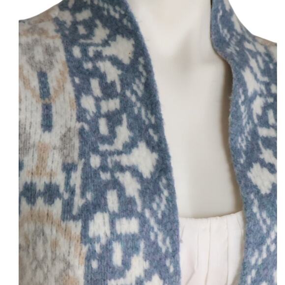 Soft Surroundings Barra Wool Cardigan Size 1X Medallion Fair Isles Cottagecore - Picture 6 of 10